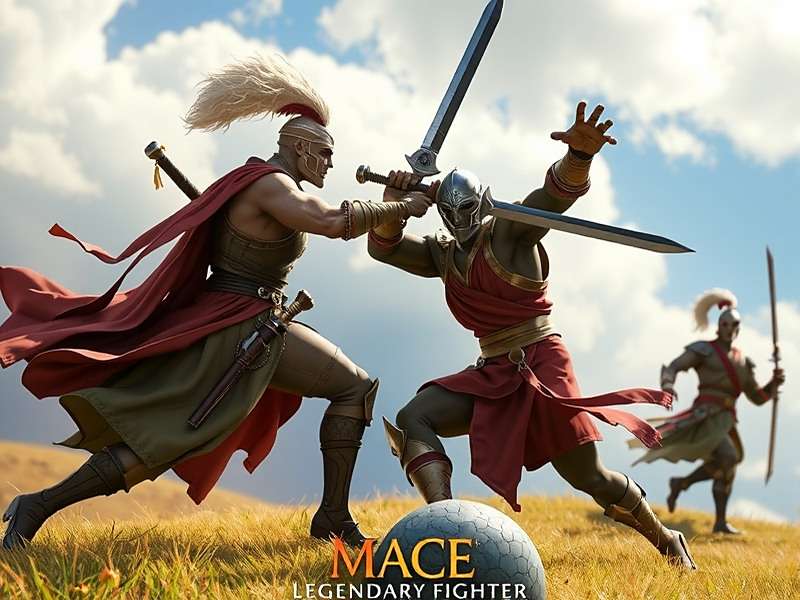 Mace Legendary Fighter Gameplay Mace Legendary Fighter gameplay showing two warriors in combat
